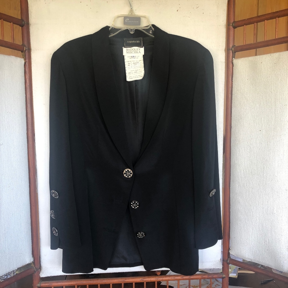 Vintage Badgley Mischka Black Jacket and Camisole